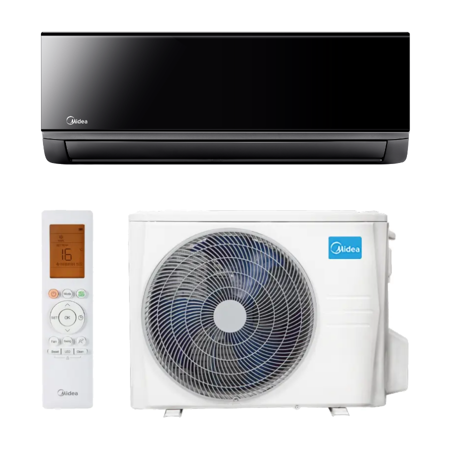 Midea Xtreme Save Black MG2X-09-BL-SP oldalfali klíma 2.8 kW TELEPÍTÉS AZ ÁRBAN!
