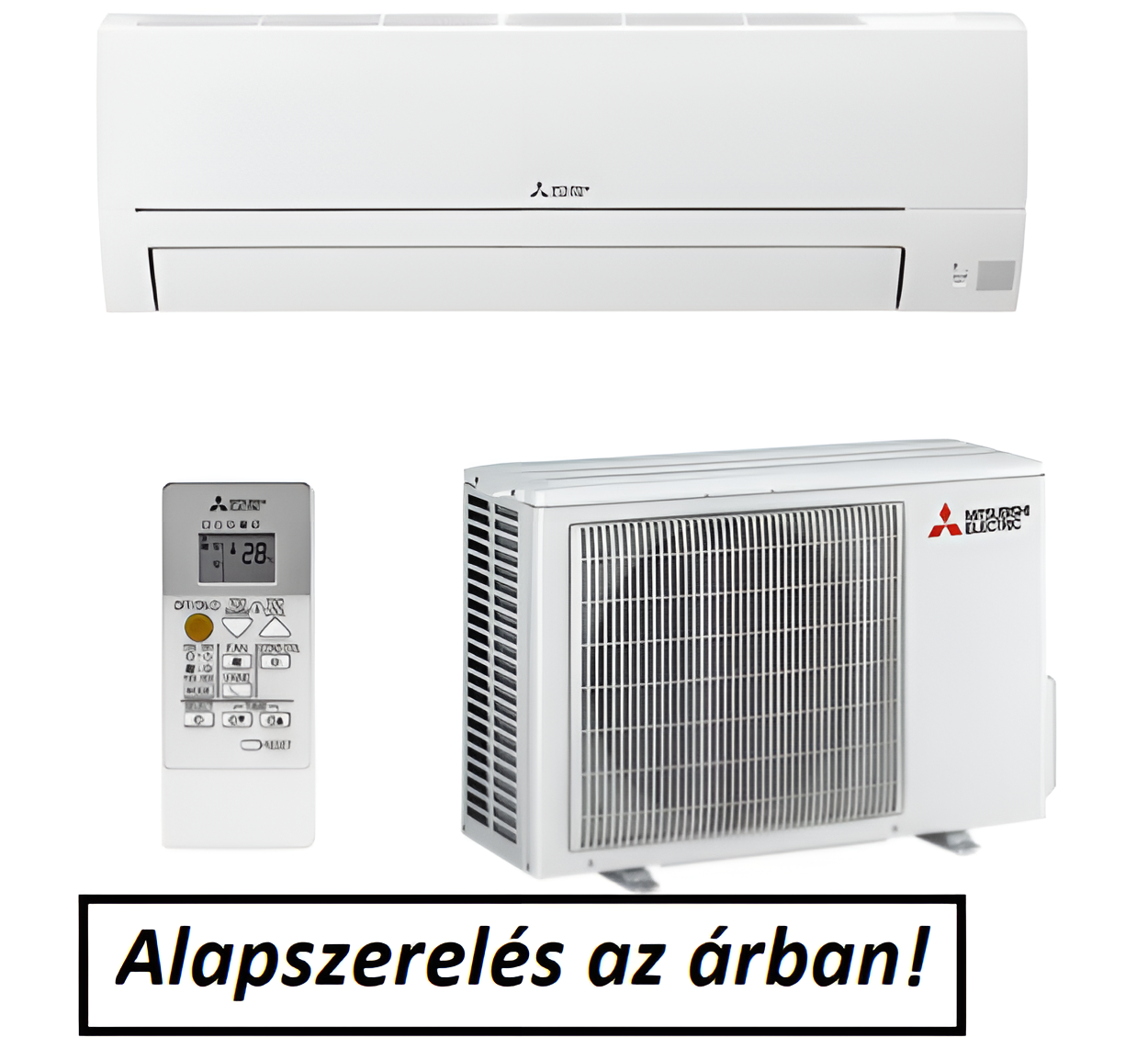 Mitsubishi MSZ-HR35VFK-E2/MUZ-HR35VF-E4 oldalfali inverteres klíma 3,4 kW, Wi-Fi